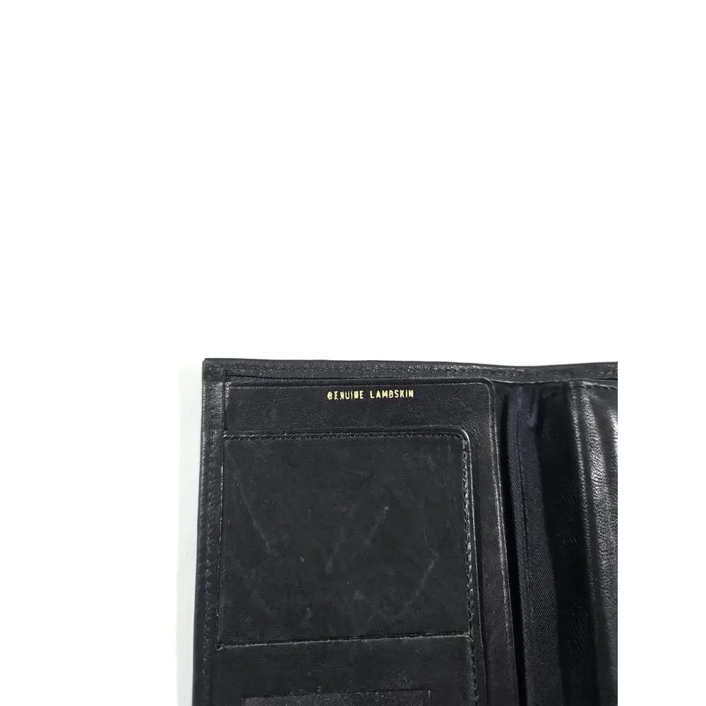 Pierre Cardin Dk Brown Leather Wallet Bifold Card-ID-Coin Holders 4 x 7 Lambskin